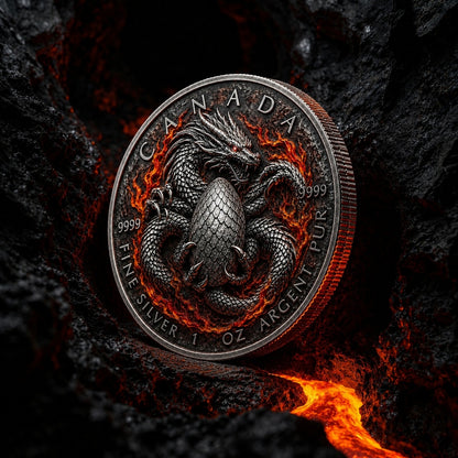 2026 Canada Maple Leaf Dragon Guardian Edition 1 oz Silver Coin (07/29)