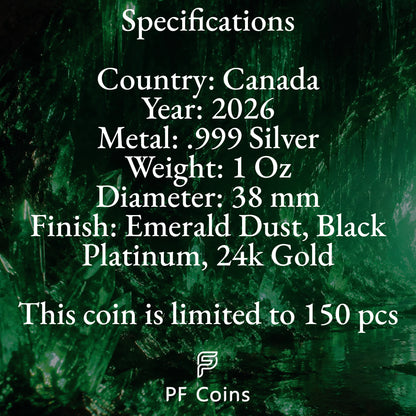2026 Canada Maple Leaf Green Monster Edition 1 oz Silver Coin (07/17)