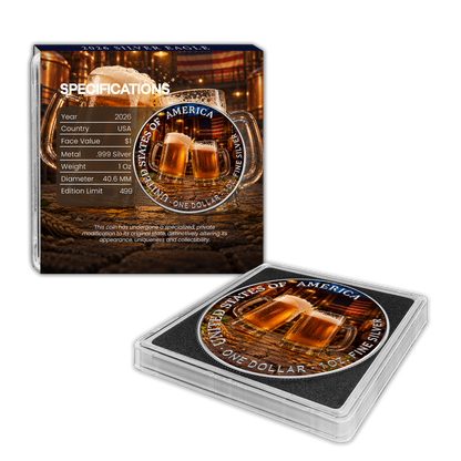 2026 U.S. Eagle American Beer Day Edition 1 oz Silver Coin