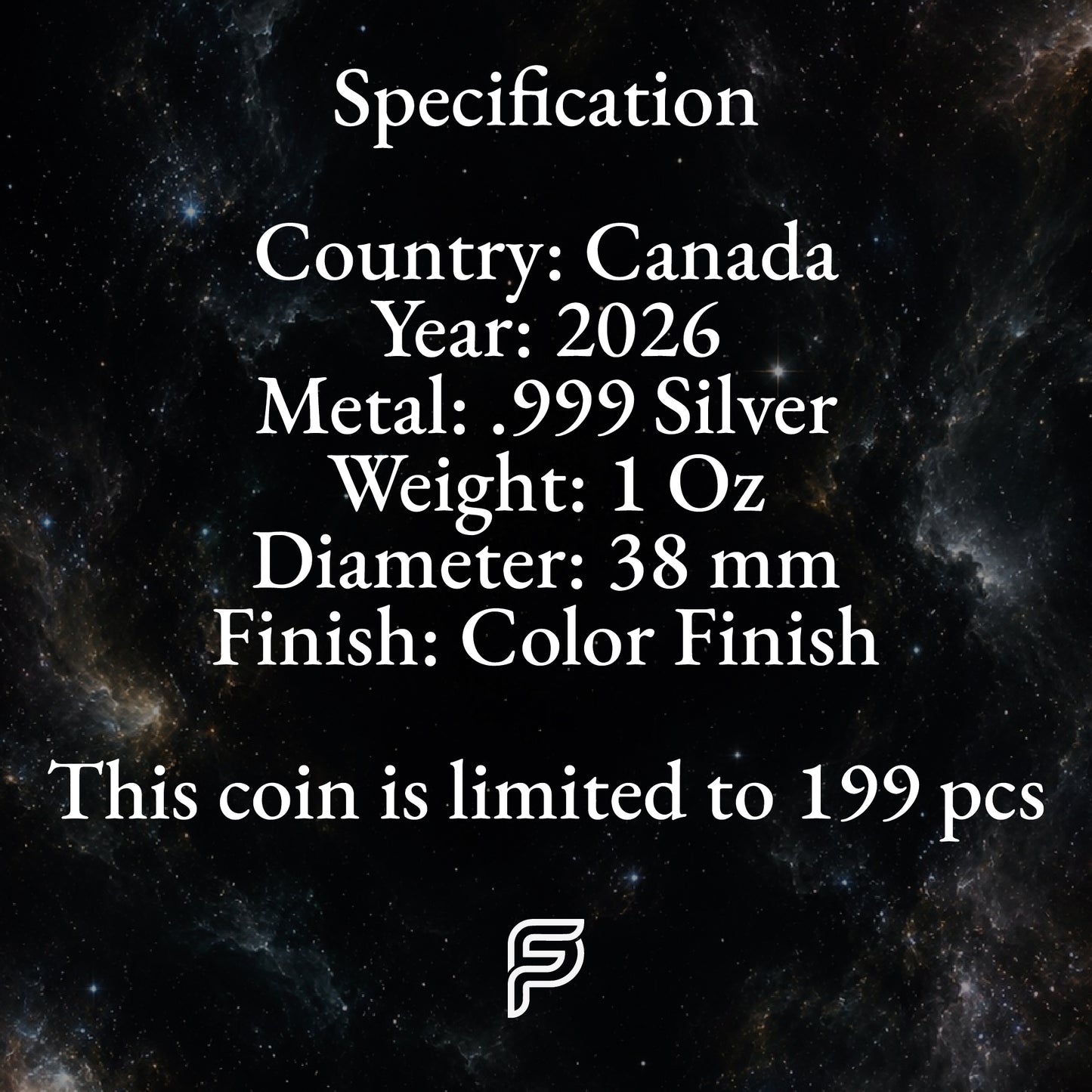 2026 Canada Maple Leaf Cosmic Reaper Edition 1 oz Silver Coin (07/31)