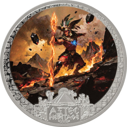 2026 Liberia Aztec Heritage Tezcatlipoca 1/2 oz Silver Coin