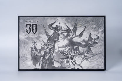 2026 KOMSCO Diablo 30th Anniversary Intaglio Print - Black & White Edition