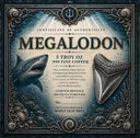 Megalodon Shark Tooth Shaped 5 oz Copper Medal