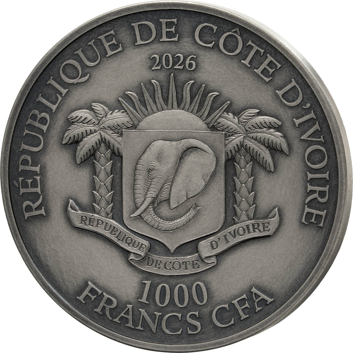 2026 Ivory Coast Big 5 North America - Mustang 1 oz Silver Coin