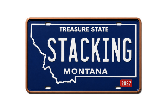 2027 Stacking Across America License Plate CONNECTICUT Colorized 1 oz Copper Bar (Series 2)