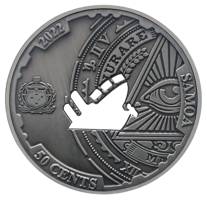 2022 Samoa Conspiracy Collection - Bermuda Triangle Cut-Out CN Coin in Card
