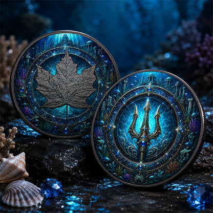 New Series! 2026 Canada Maple Leaf Water - Elemental Realms Diamond Dust 1 oz Silver Coin (07/10)