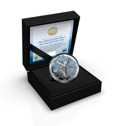 2026 Pitcairn Islands Ocean Wonders Starfish UHR Proof 2 oz Silver Coin (08/07)