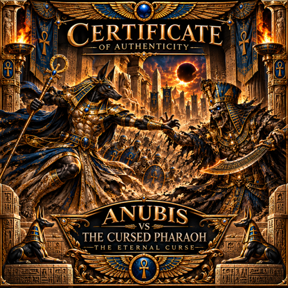 Anubis vs the Cursed Pharaoh 1 Kilo Copper Medal with 1 oz Silver Eagle Insert