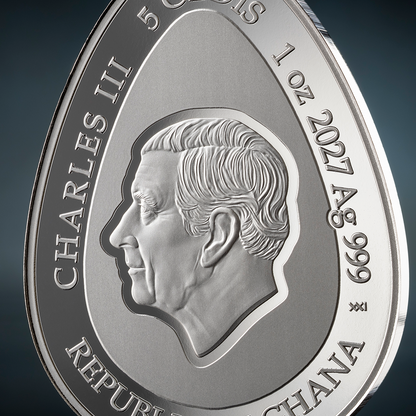 2027 Ghana Pysanka Charunok Egg 1 oz Silver Coin