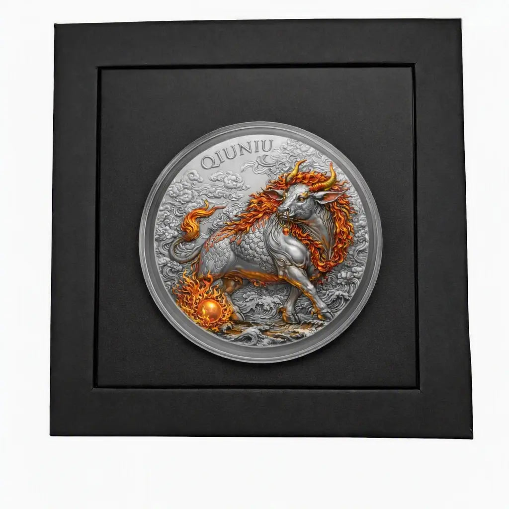 2026 Truth Guard Qiu Niu Fiery Mythic Bull 2 oz Silver Coin