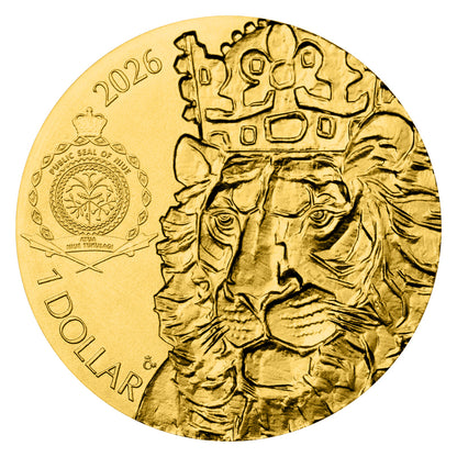 2026 Niue Czech Lion Incused BU 1/200 oz Gold Coin