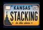 2027 KANSAS Stacking Across America License Plate Colorized 1 oz Copper Bar (Series 1) (07/07)