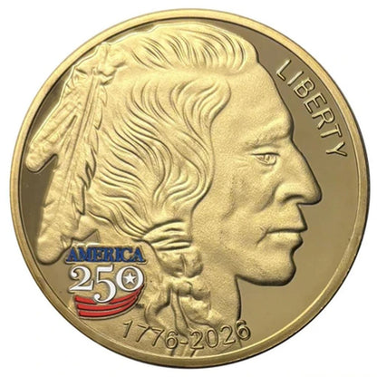 1776-2026 America 250 'Buffalo Nickel - Golden Proof' CN Medal