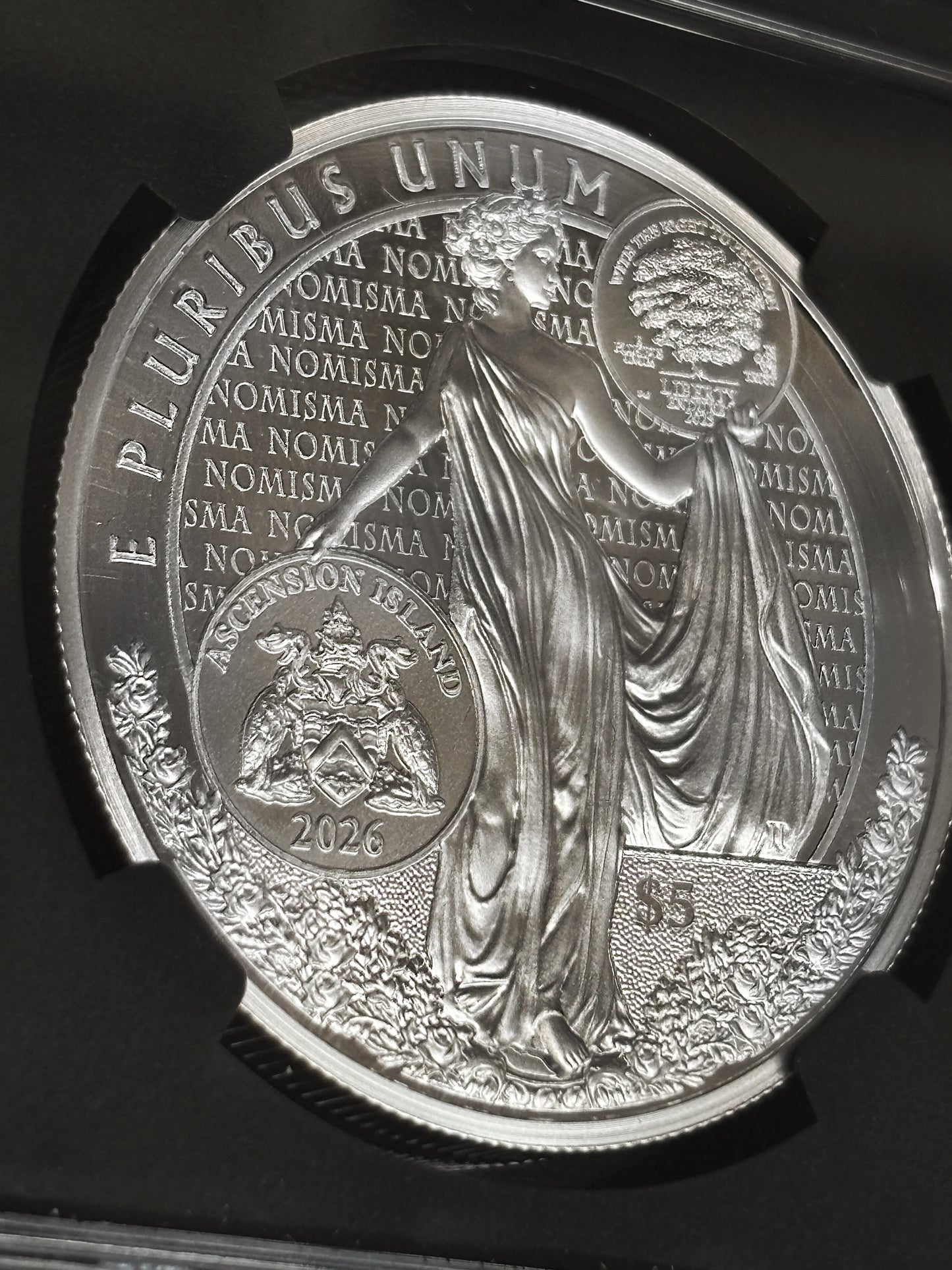 2026 Ascension Island Pittsburgh ANA Show Eagle 1 oz Silver Coin NGC PF 70 UCAM Iskowitz Signed