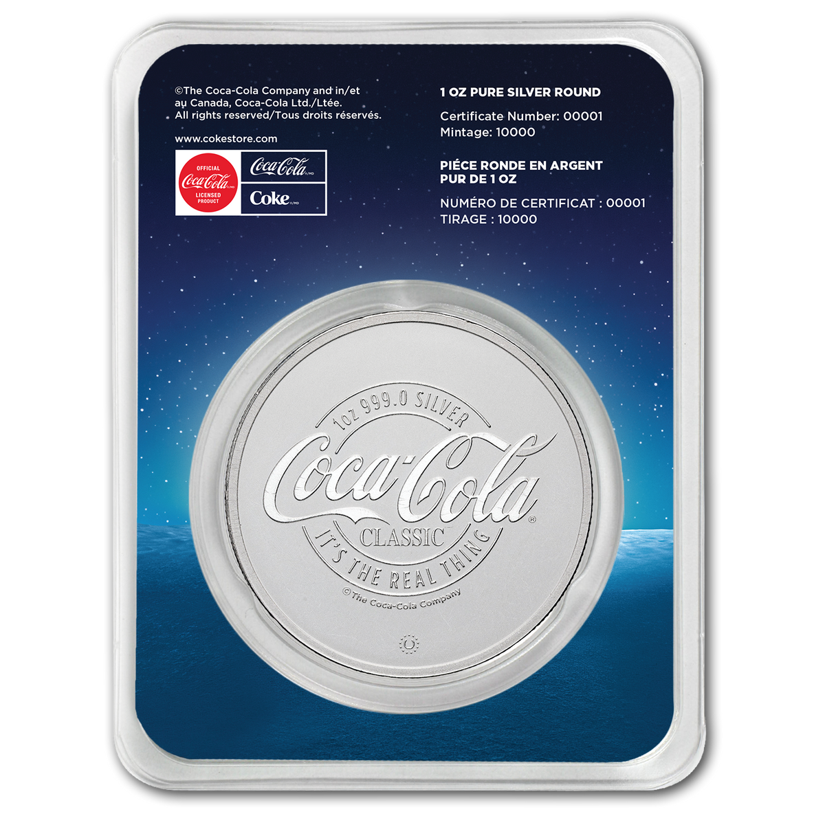 Estimate: 2026 PAMP Coca-Cola Polar Bears Colorized 1 oz Silver Round in TEP