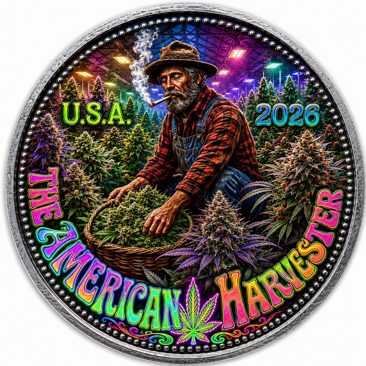 2026 Engelhard Prospector American Harvester Edition 1 oz Silver Round (08/07)