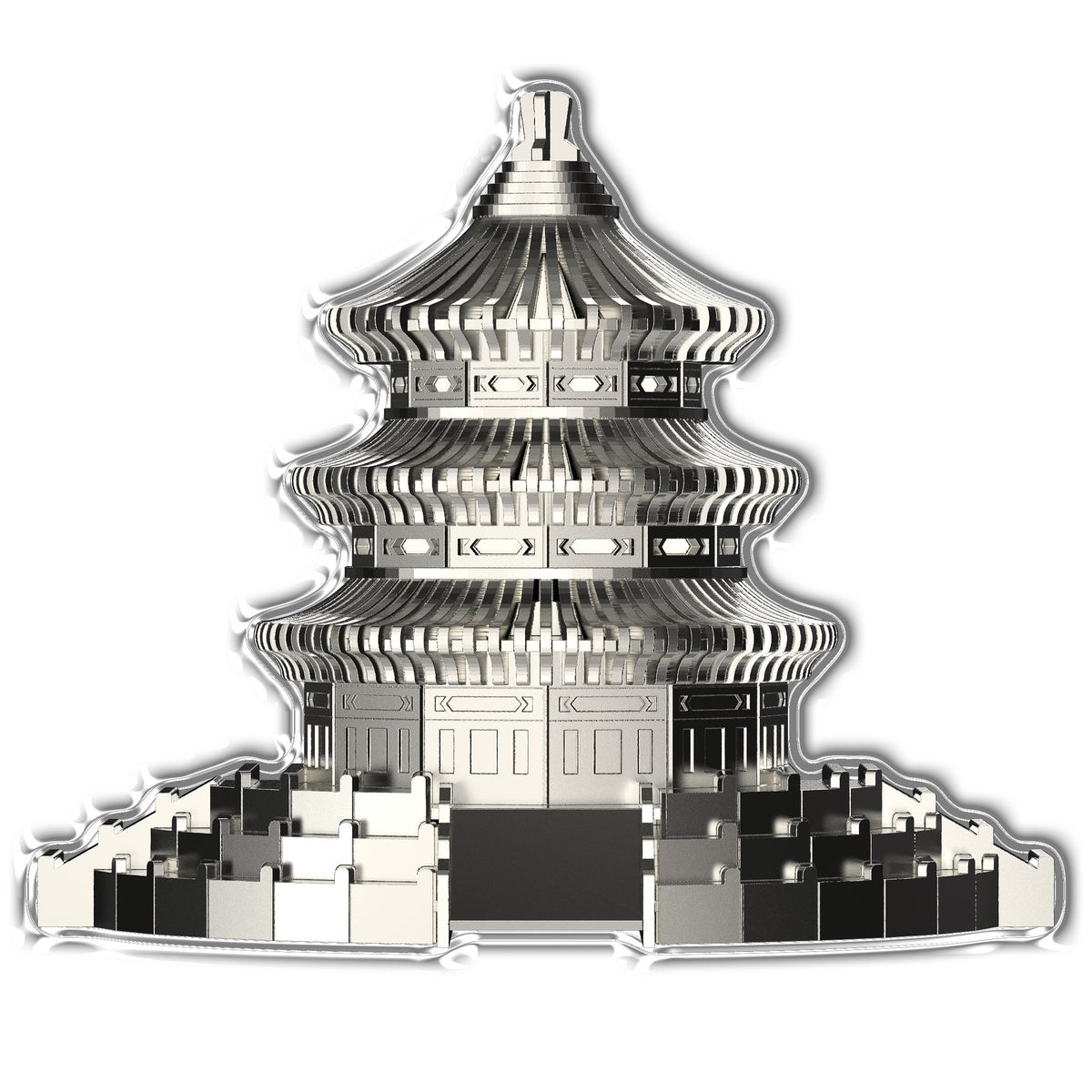 2026 Liberia Temple of Heaven HR 1/10 oz Silver Coin in Card