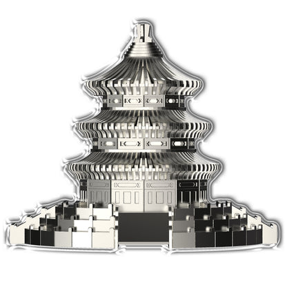 2026 Liberia Temple of Heaven HR 1/10 oz Silver Coin in Card