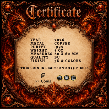 Dragons of Eternal Fire 5 oz Copper Bar (08/07)