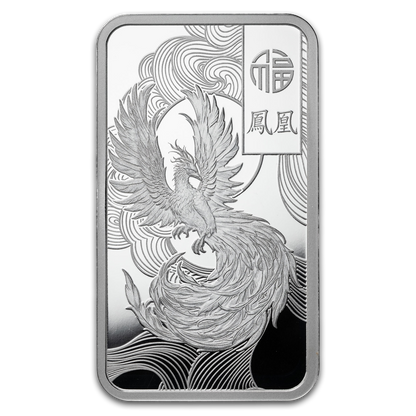 Estimate: PAMP Good Luck Phoenix 1 oz Silver Bar