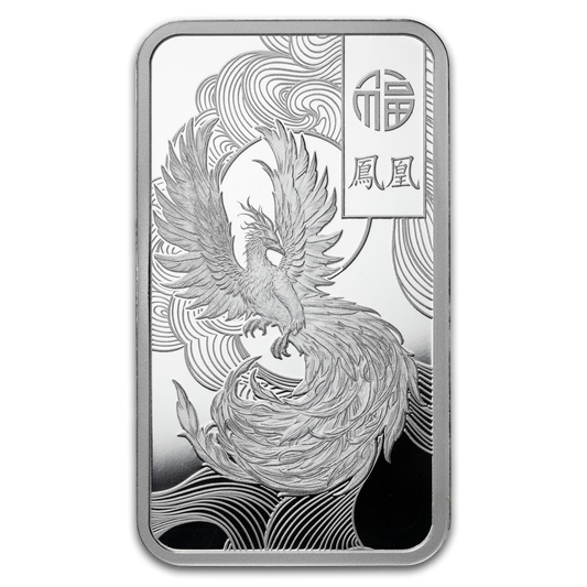 Estimate: PAMP Good Luck Phoenix 1 oz Silver Bar