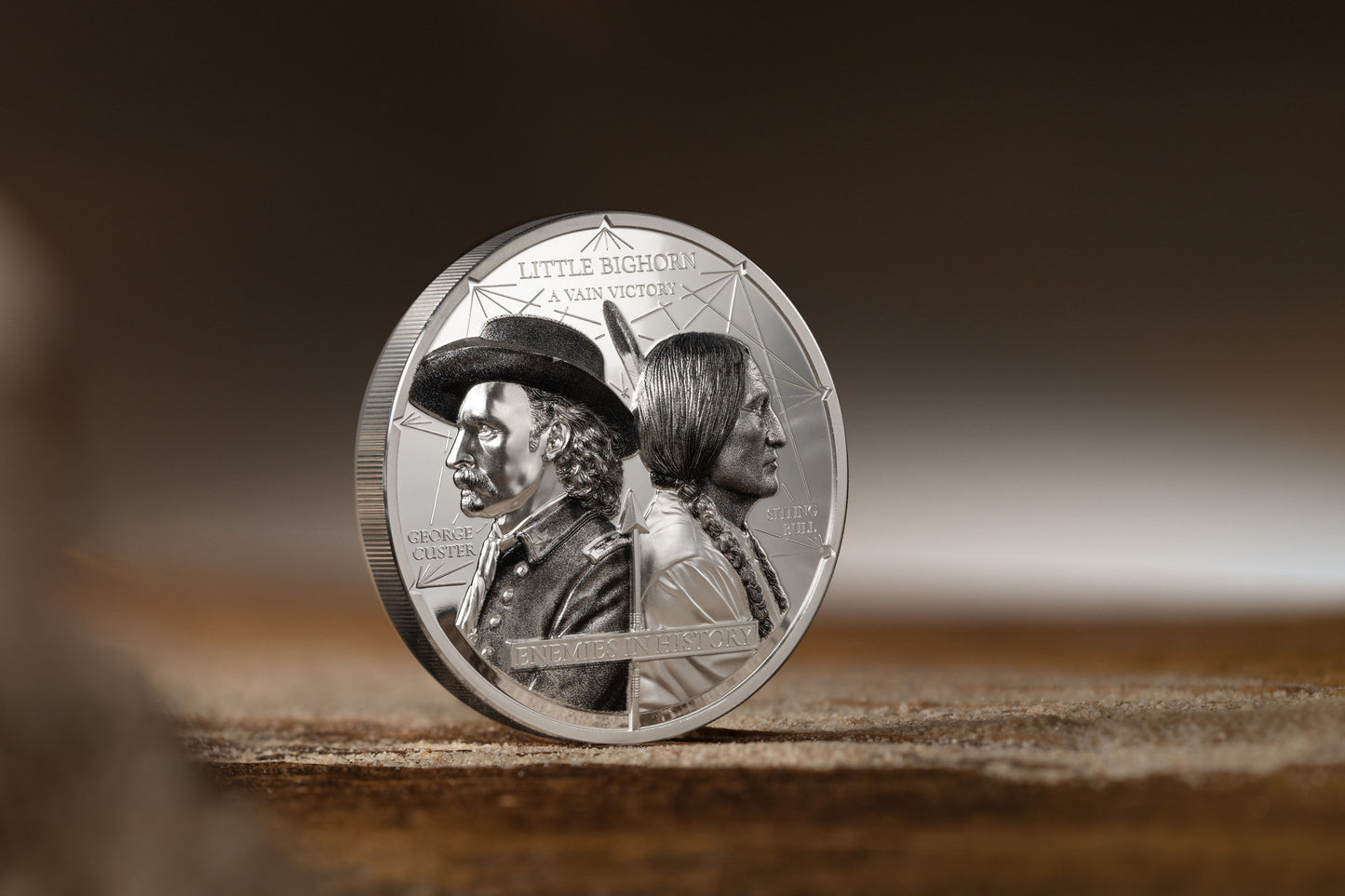 2026 Mongolia Enemies in History - Custer vs Sitting Bull 2 oz Silver Coin