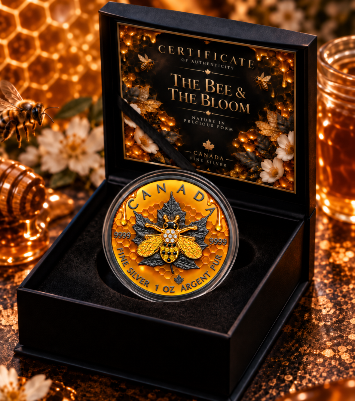 2026 Canada Maple Leaf The Bee & The Bloom 1 oz Silver Coin