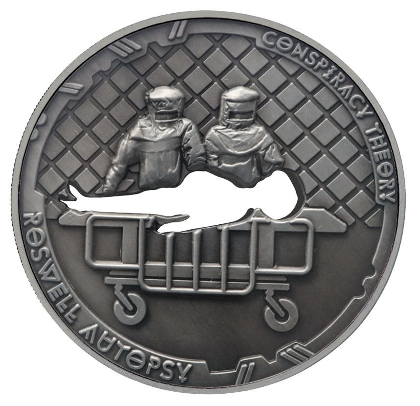 2022 Samoa Conspiracy Collection - Roswell Cut-Out CN Coin in Card