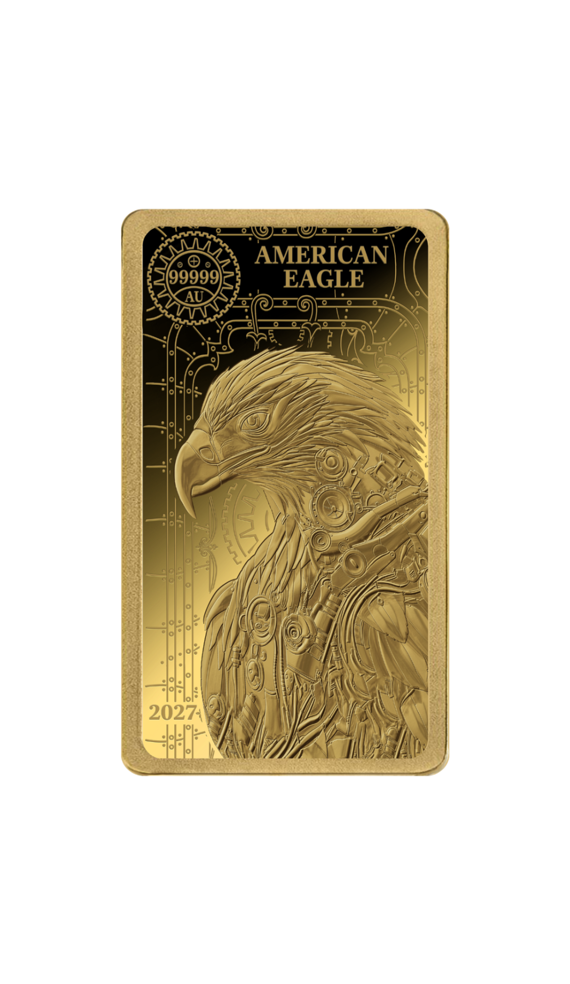 2027 Solomon Islands WPB Steampunk Eagle 1/200 oz Gold Coin - Capsule