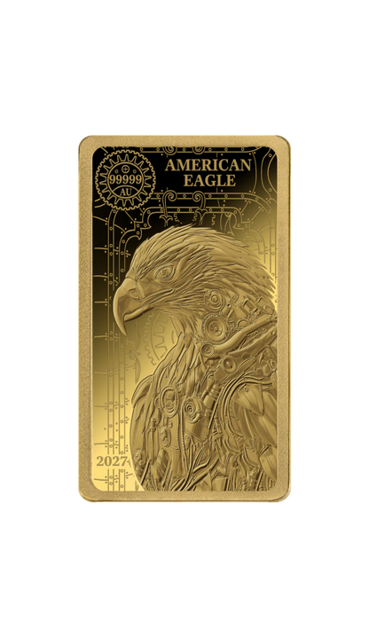 2027 Solomon Islands WPB Steampunk Eagle 1/200 oz Gold Coin - Capsule