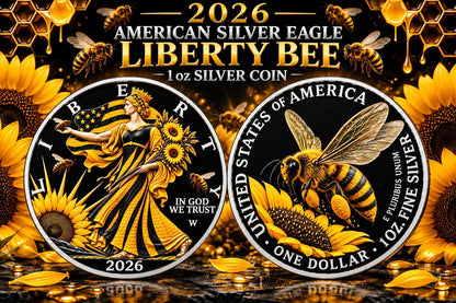 2026 U.S. Eagle Liberty Bee Edition 1 oz Silver Coin