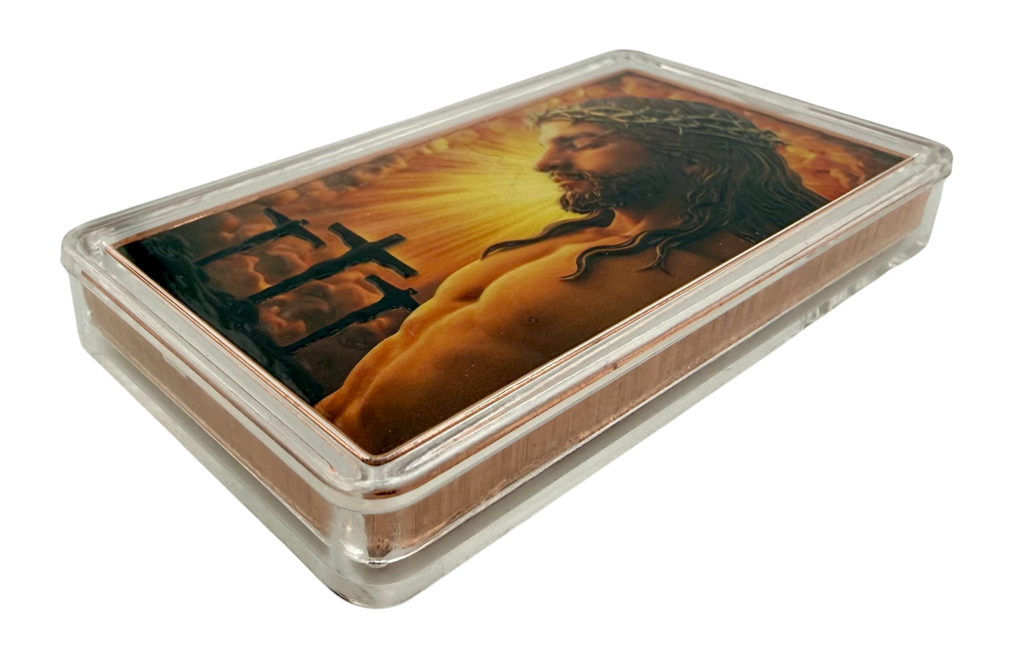 Jesus - He is Risen Colorized 5 oz Copper Bar (06/24)