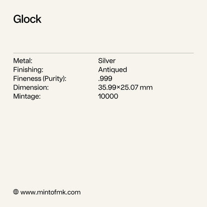 Glock Shaped 2+ gram Silver Medal