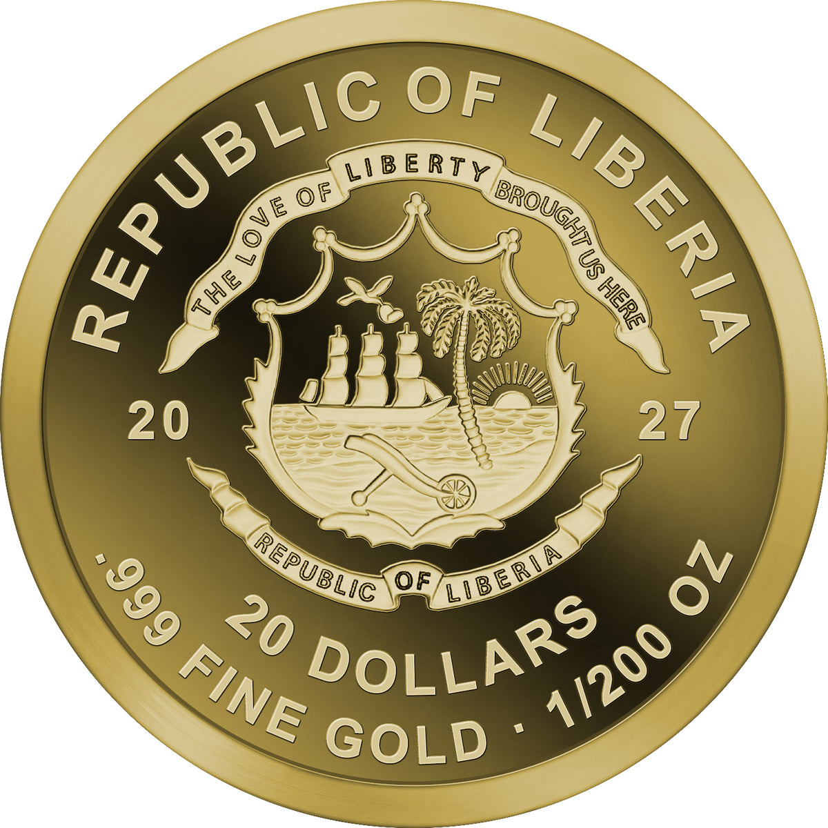 2027 Liberia Holy Trinity 1/200 oz Gold Coin
