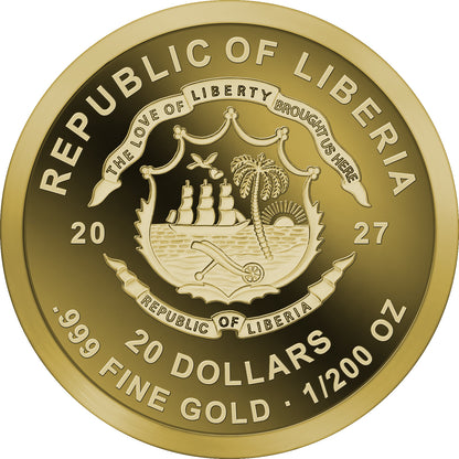 2027 Liberia Holy Trinity 1/200 oz Gold Coin