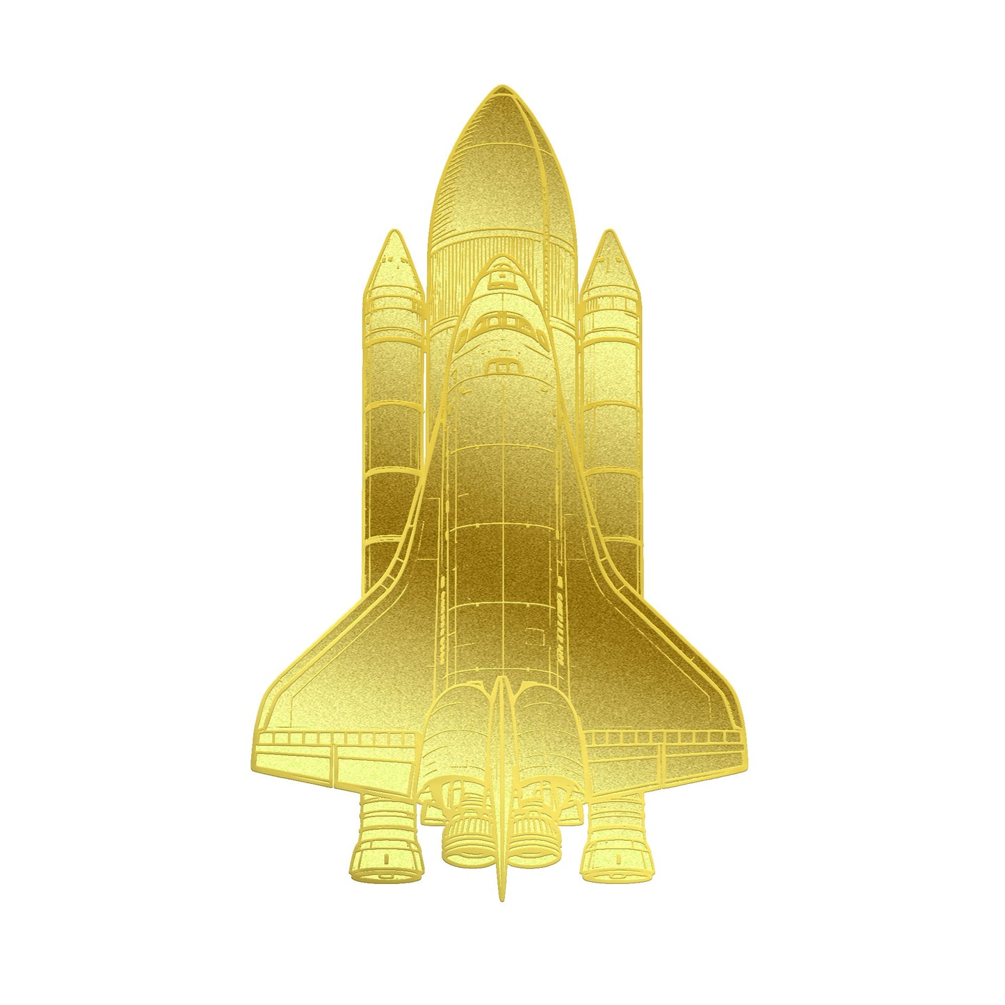 Space Shuttle Shaped 1/500 oz Gold Medal in Card (07/08)