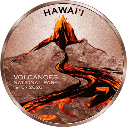 2026 Cameroon Hawai'i Volcanoes National Park 100th Ann. 5 oz Copper Coin (07/20)