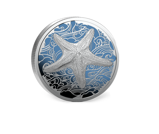 2026 Pitcairn Islands Ocean Wonders Starfish Proof 5 oz Silver Coin (08/07)