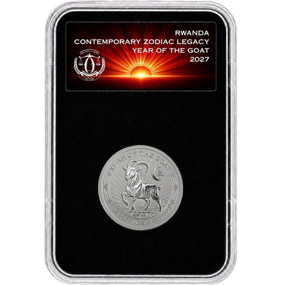 2027 Rwanda Year of the Goat Reverse Proof 1/12 oz Silver Coin