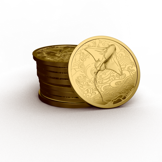 2026 Pitcairn Islands Ocean Wonders Stingray 0.5g Gold Coin (07/31)