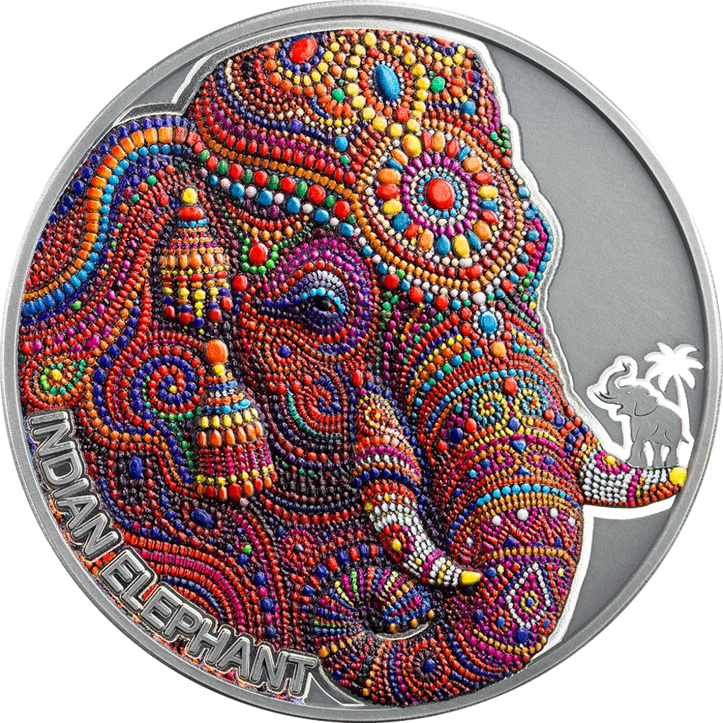 2026 Cameroon Patterns of the World - Indian Elephant 2 oz Silver Coin