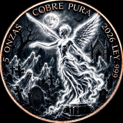 Ghostly Libertad Colorized 5 oz Copper Medal (07/14)