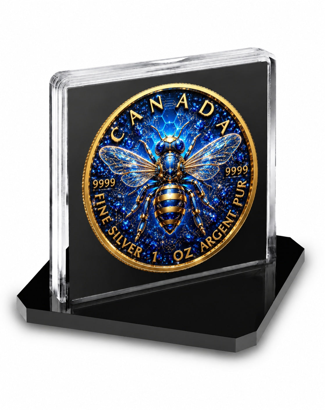 2026 Canada Maple Leaf Sapphire Bee Edition 1 oz Silver Coin