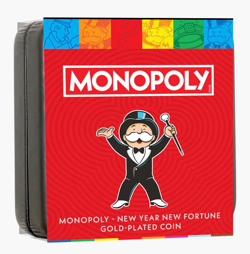 2026 Solomon Islands Monopoly Super Luxe Gold-Plated 45g CN Coin (06/16)