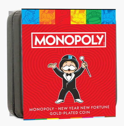 2026 Solomon Islands Monopoly Super Luxe Gold-Plated 45g CN Coin (06/16)