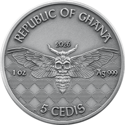 2026 Ghana Memento Mori - Rockstar 1 oz Silver Coin