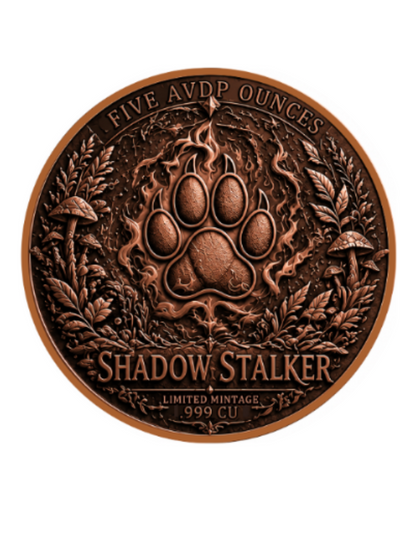 Shadow Stalker Colorized 5 oz Copper Round (07/07)