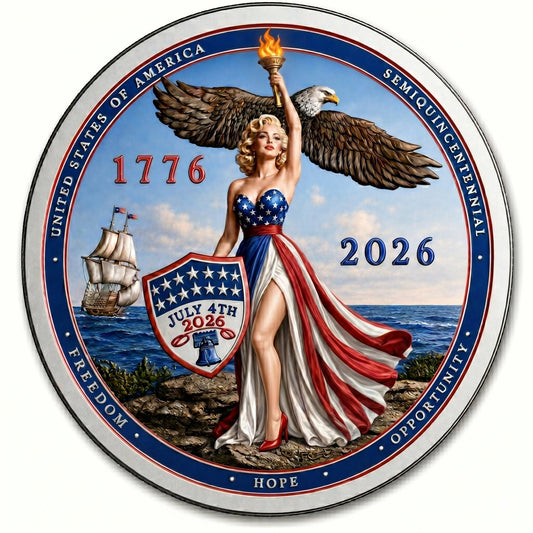 2026 Sail4th 250 Colorized 1/2 oz Silver Round (07/08)