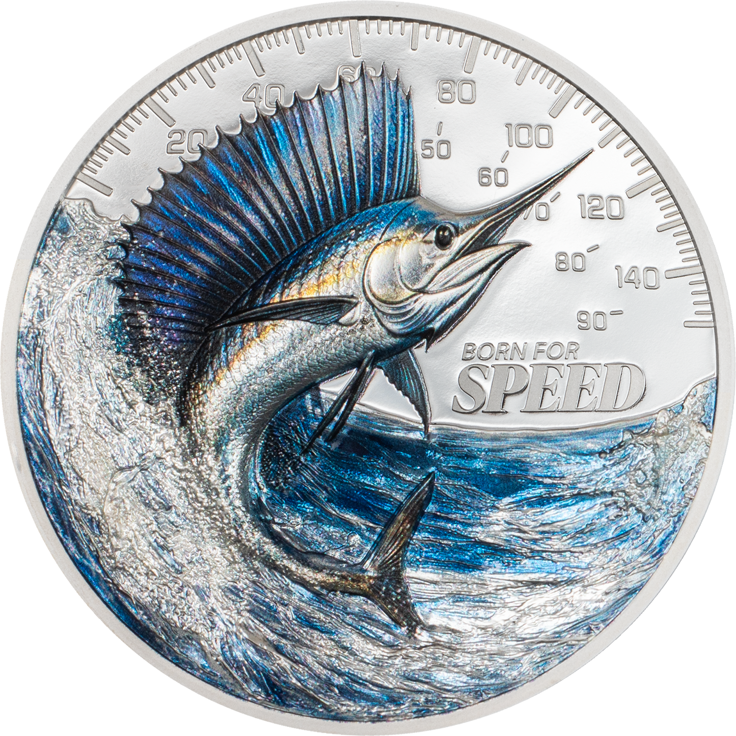 2027 Cook Islands Born for Speed - Sailfish 1 oz Silver Coin